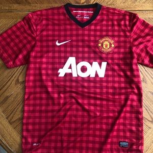 Manchester United Soccer Jersey, Nike, AON
